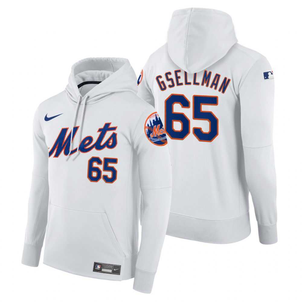 Men New York Mets 65 Gsellman white home hoodie 2021 MLB Nike Jerseys